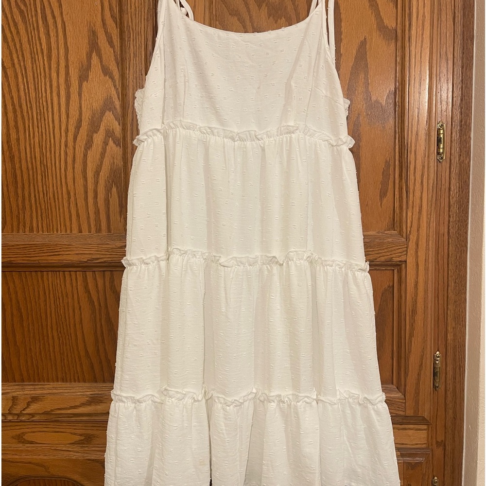Sun dress white polka dots size xl